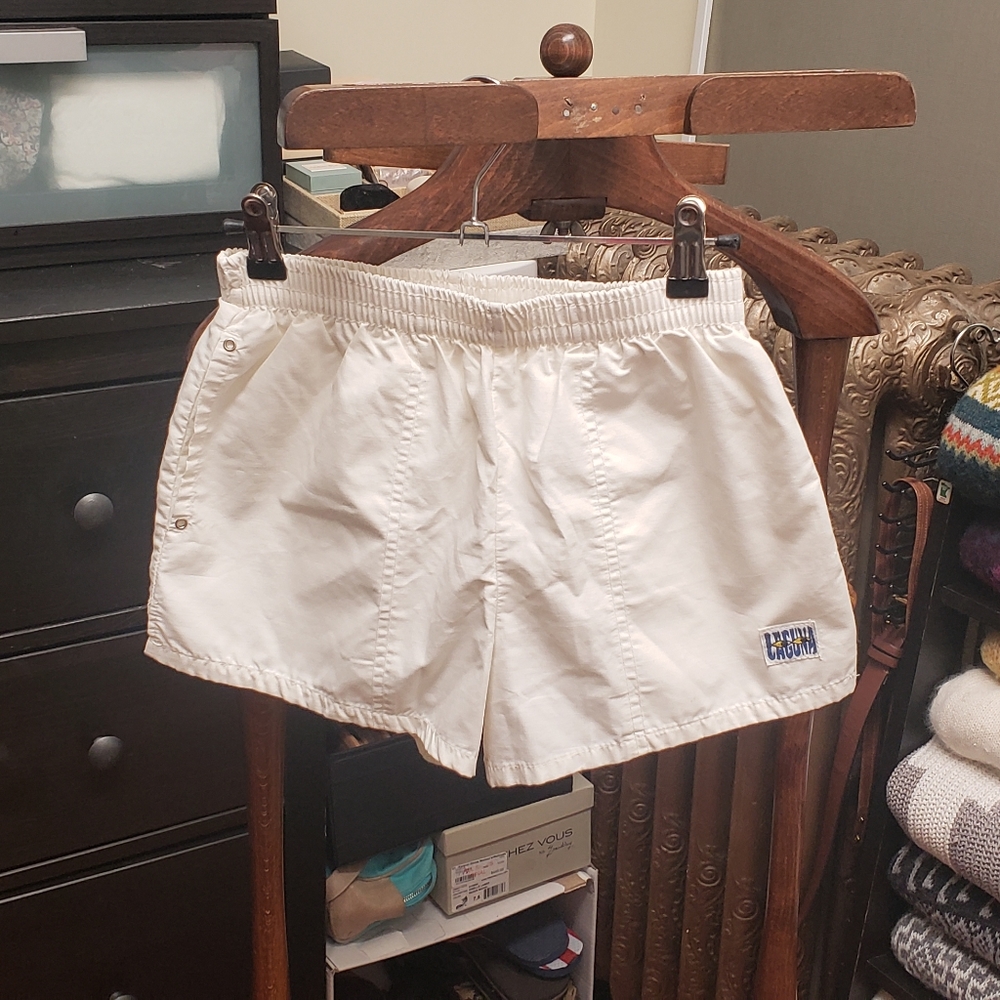 80's Vintage White Laguna Beach/Board Shorts